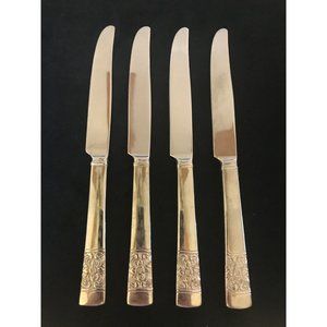 Vintage Reed & Barton Harvest Bouquet Stainless French Knives X4